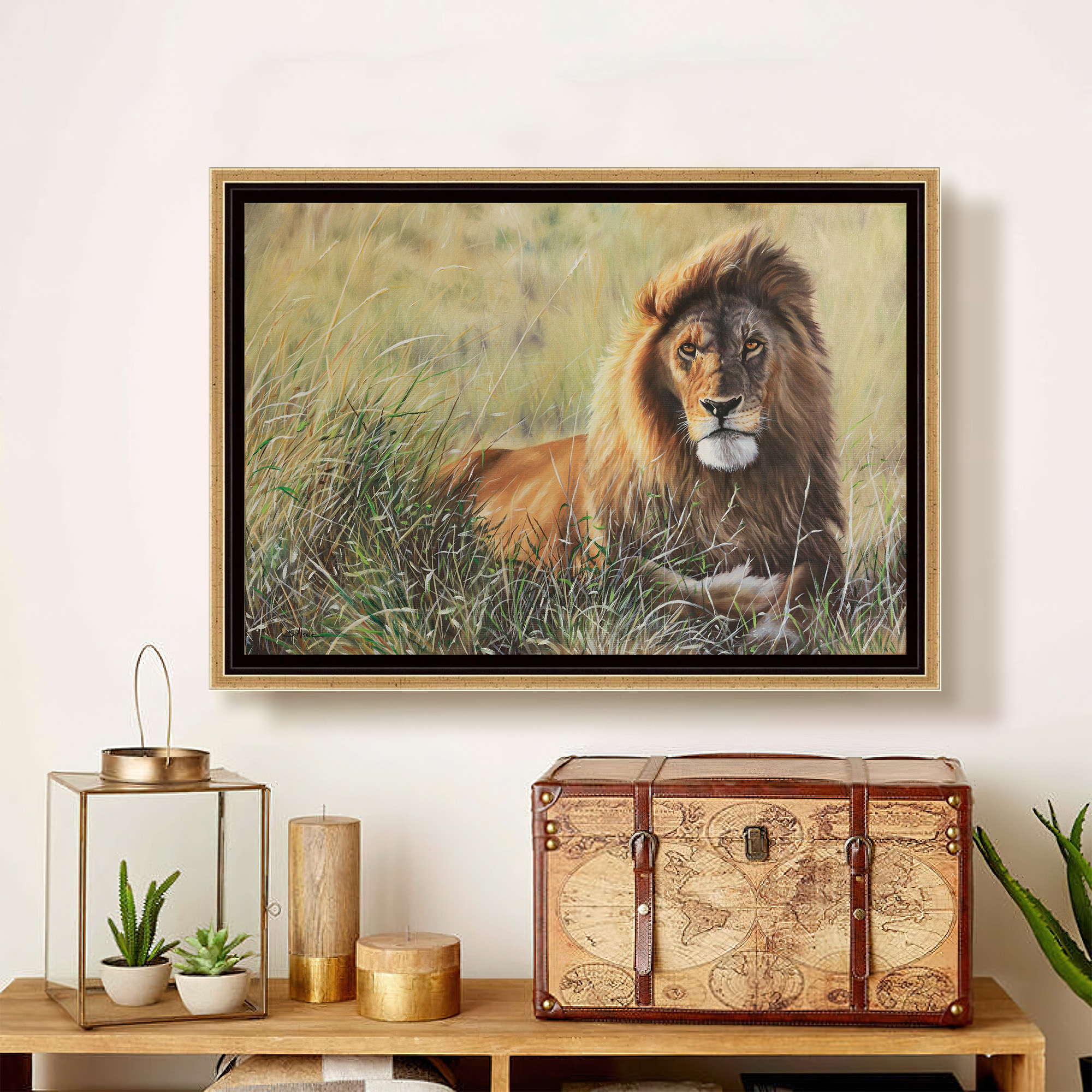 idee-deco-tableau-lion