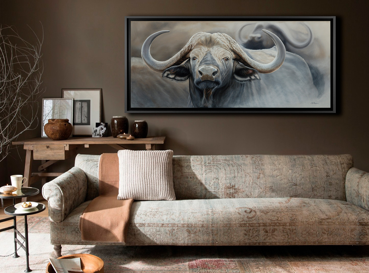 interior-design-deco-african-buffalo-living-room