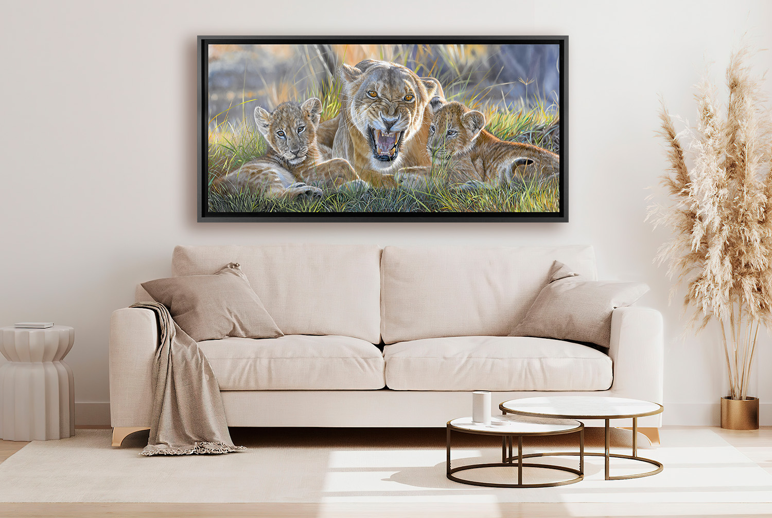 decor-painting-canvas-african-animals-lion-interior-design