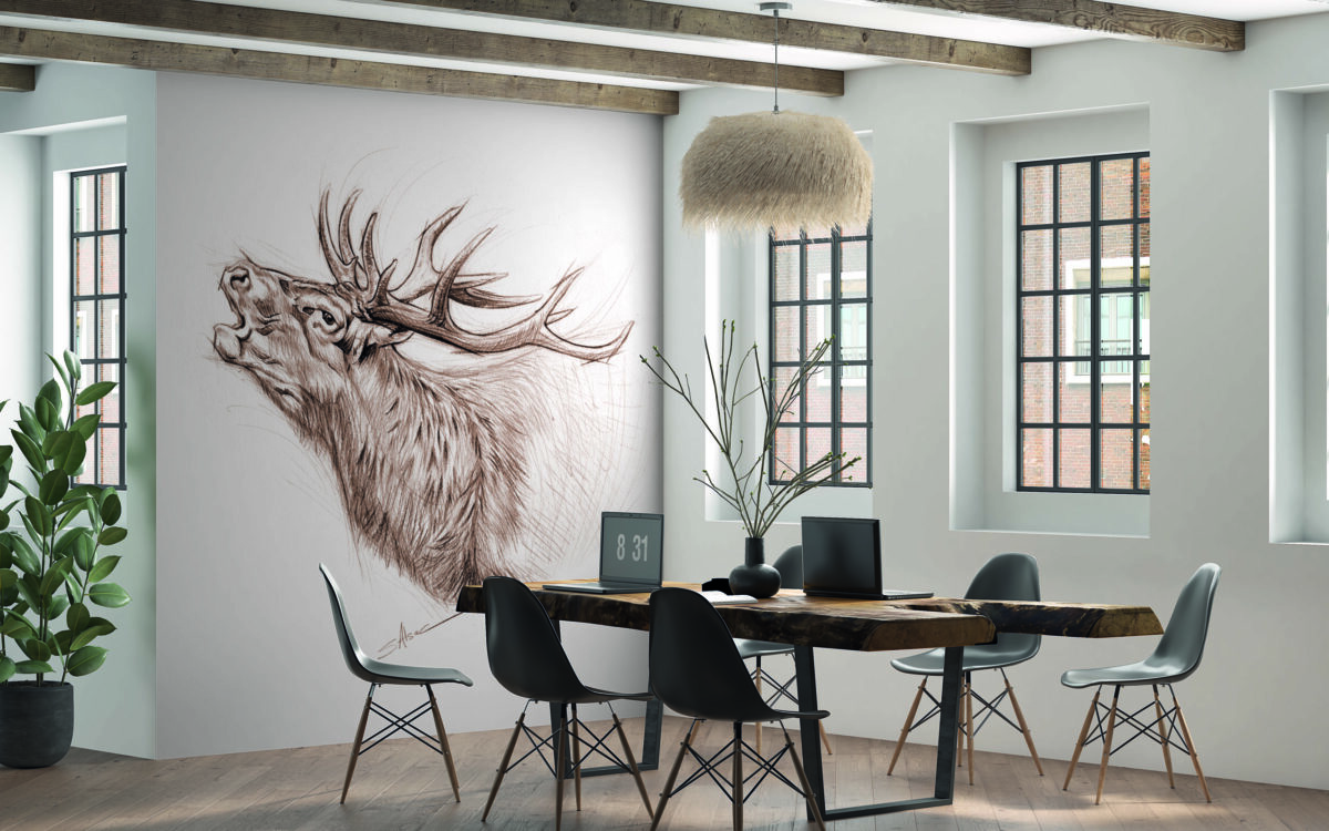 deco-murale-papier-peint-panoramique-animaux-foret-cerf-chasse