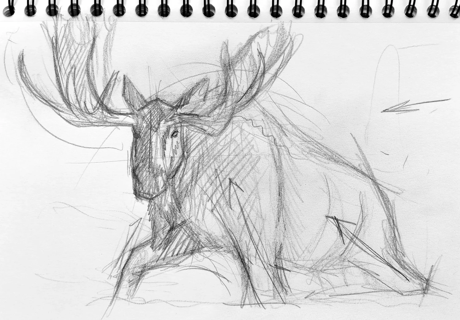 Studio Work Preparatory sketch