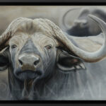Realistic-painting-cape-buffalo-giclee
