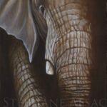 Udongo-painting-elephant-black-african-animal-art