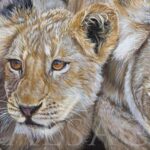 wildlife-art-realistic-painting-lion-cub