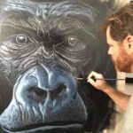 artiste-peintre-animalier-realiste-gorille