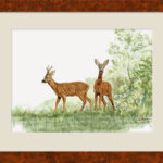 two-deers-out-wood-painting-watercolor-framed