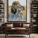 interior-design-big-african-animal-painting-lion