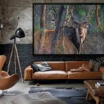 deco-interieur-moderne-industiel-tableau-animal-afrique-eland
