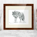 decor-nordic-item-painting-frame-wolf