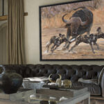 game-lodge-decor-buffalo-painting-wildlife-art