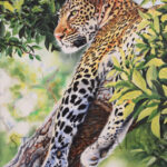 peinture leopard arbre