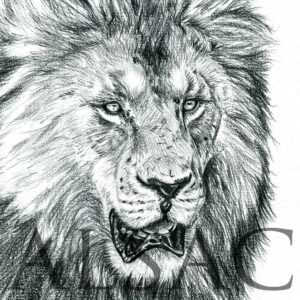 Le Chuchoteur du Roi - Grand tableau sur toile d'un lion par