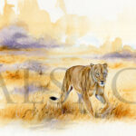 painting-Lioness-on-the-move