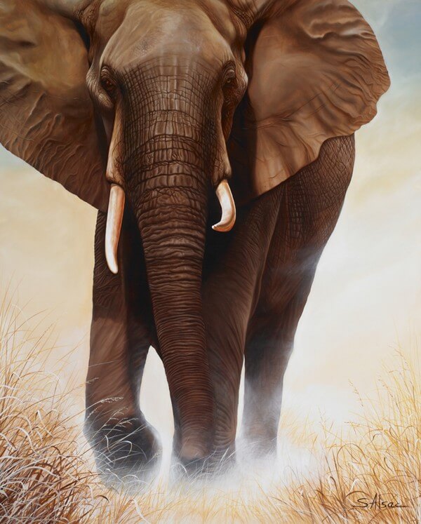 Peinture d'un elephant