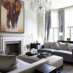 painting-elephant-decor-living-room-afrcan-lodge-interior-design