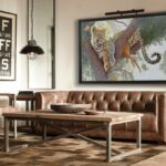 inetrior-living-room-decor-modern-art-wildlife-painting-africa-leopard
