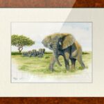 tabelau-peinture-litho-elephants-afrique-dessin