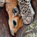 tableau-leopard-arbre-proie-peinture