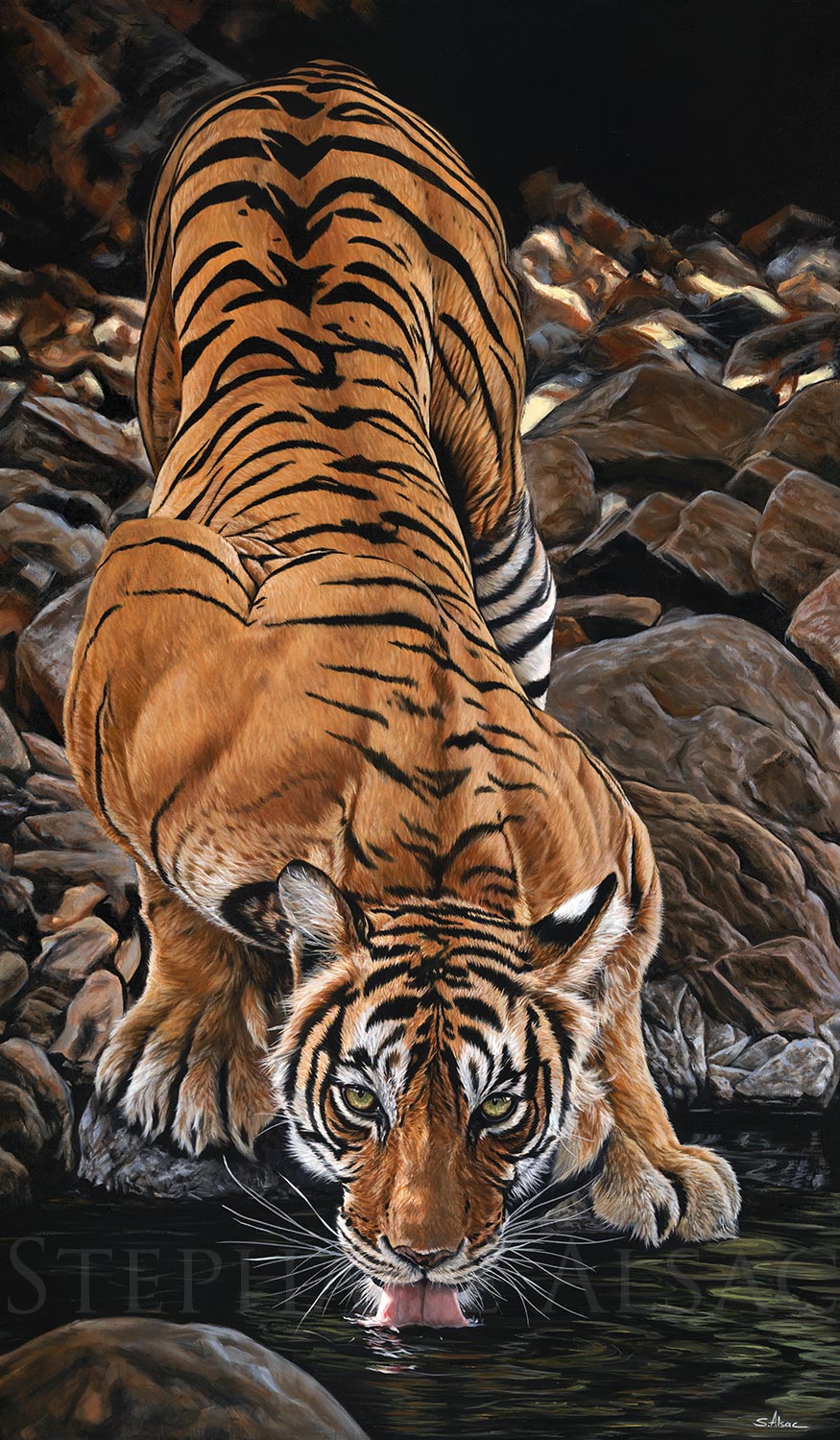 Emerald of Bengal - Realistic painting of a bengal Tiger