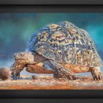tableau-peinture-tortue-leopard-art-animalier